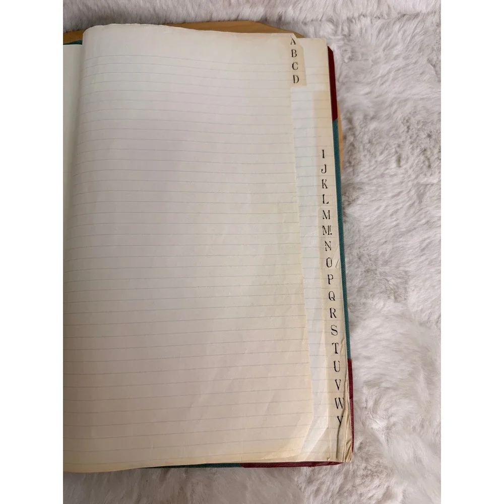 Vintage Vernon Royal Double Entry Ledger Book Teal Red 12x7.75 Account Journal